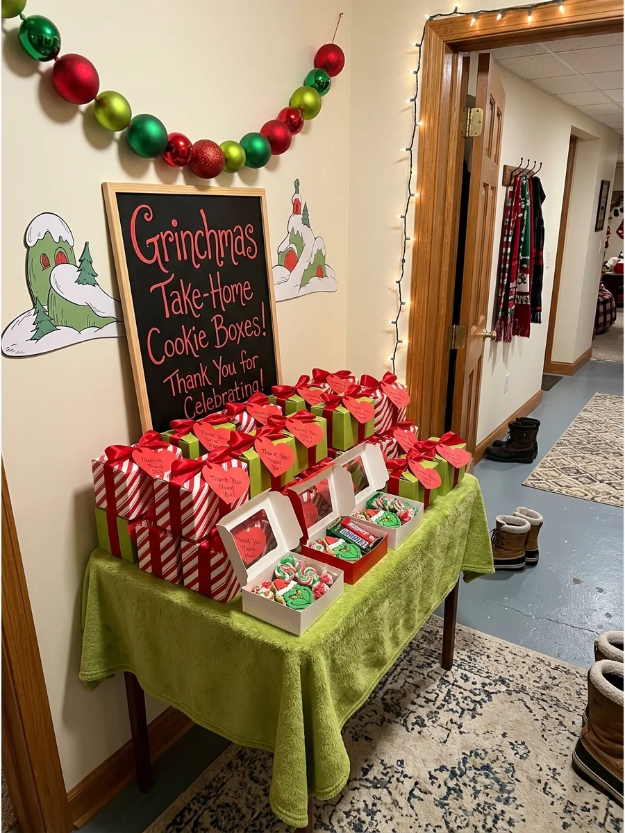 Simple Welcome Detail grinch party ideas