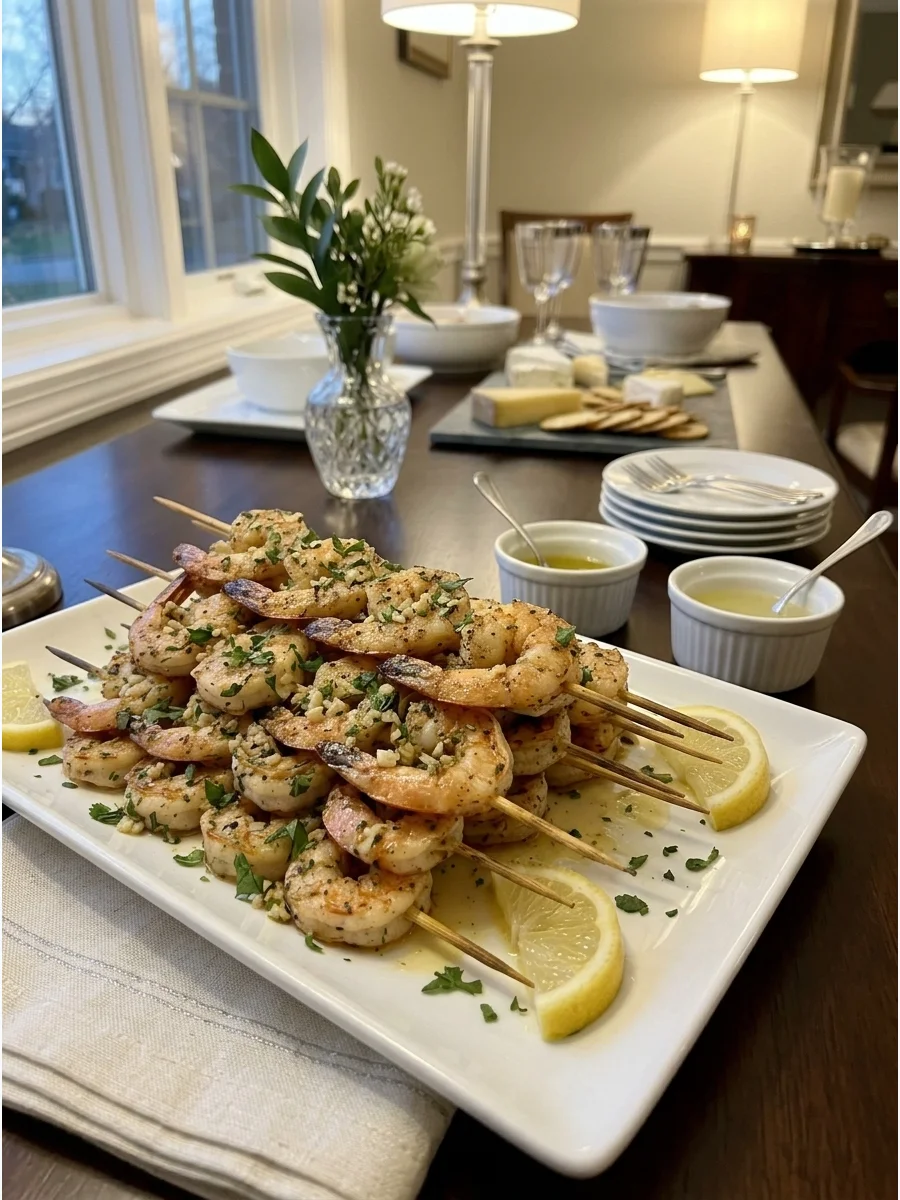 Garlic Butter Shrimp Skewers support view 1
