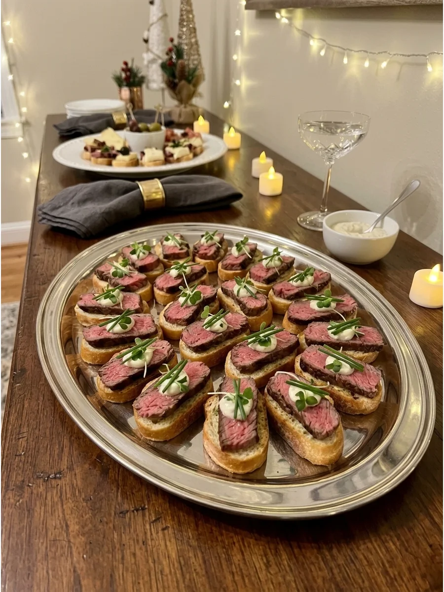 Steak Crostini With Horseradish Cream support view 1