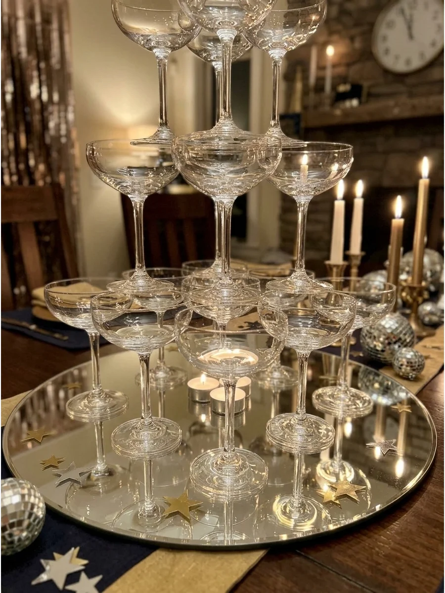 Champagne Tower Centerpiece support view 1