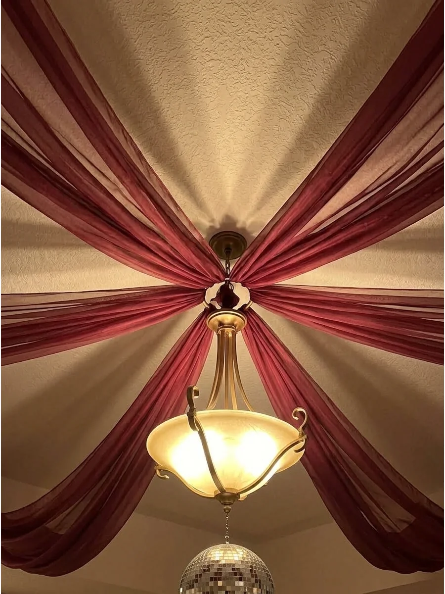 Draped Fabric Ceiling support view 1