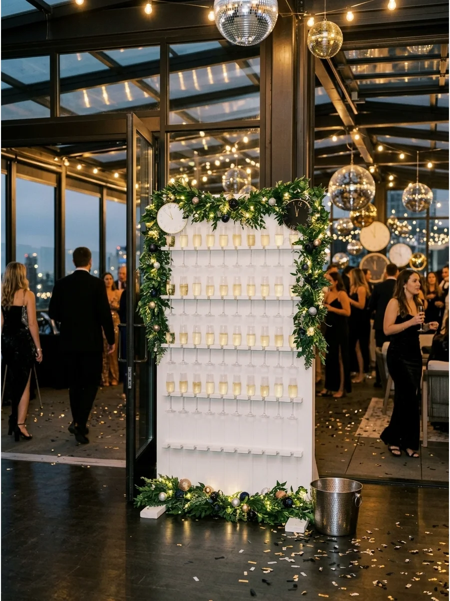 Champagne Wall Party Display support view 1
