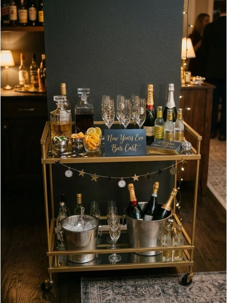New Years Eve Bar Cart support view 1