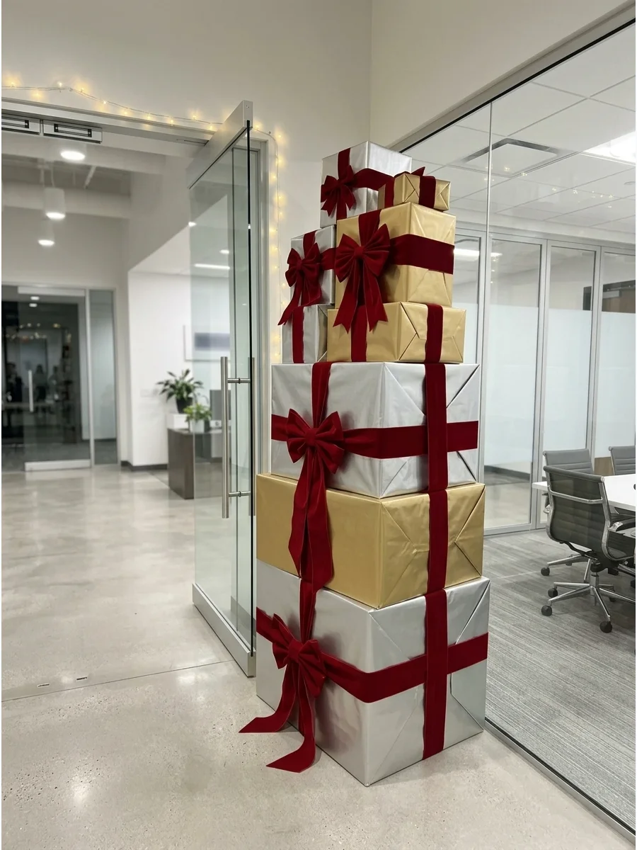 Giant Christmas Present Entrance support view 1