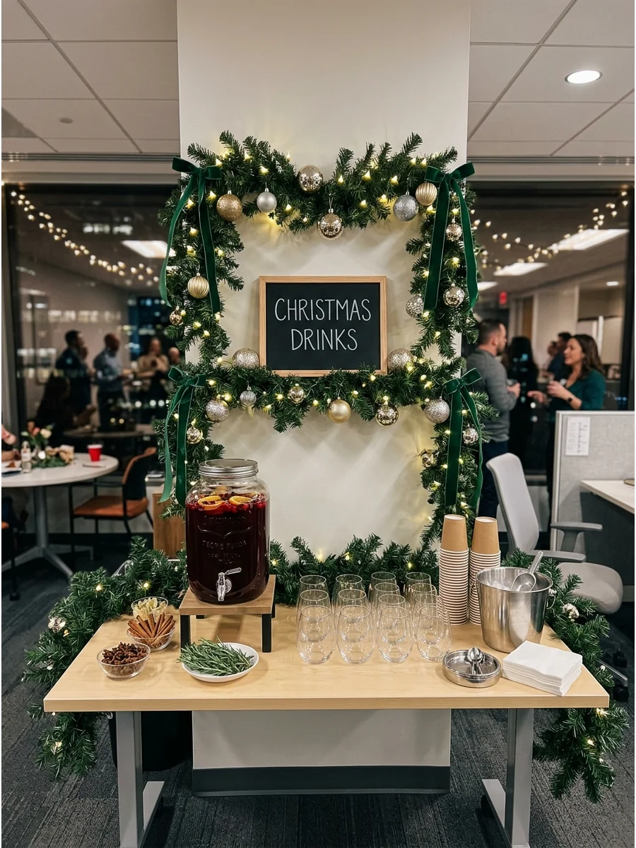 Main Backdrop Office christmas party decorations