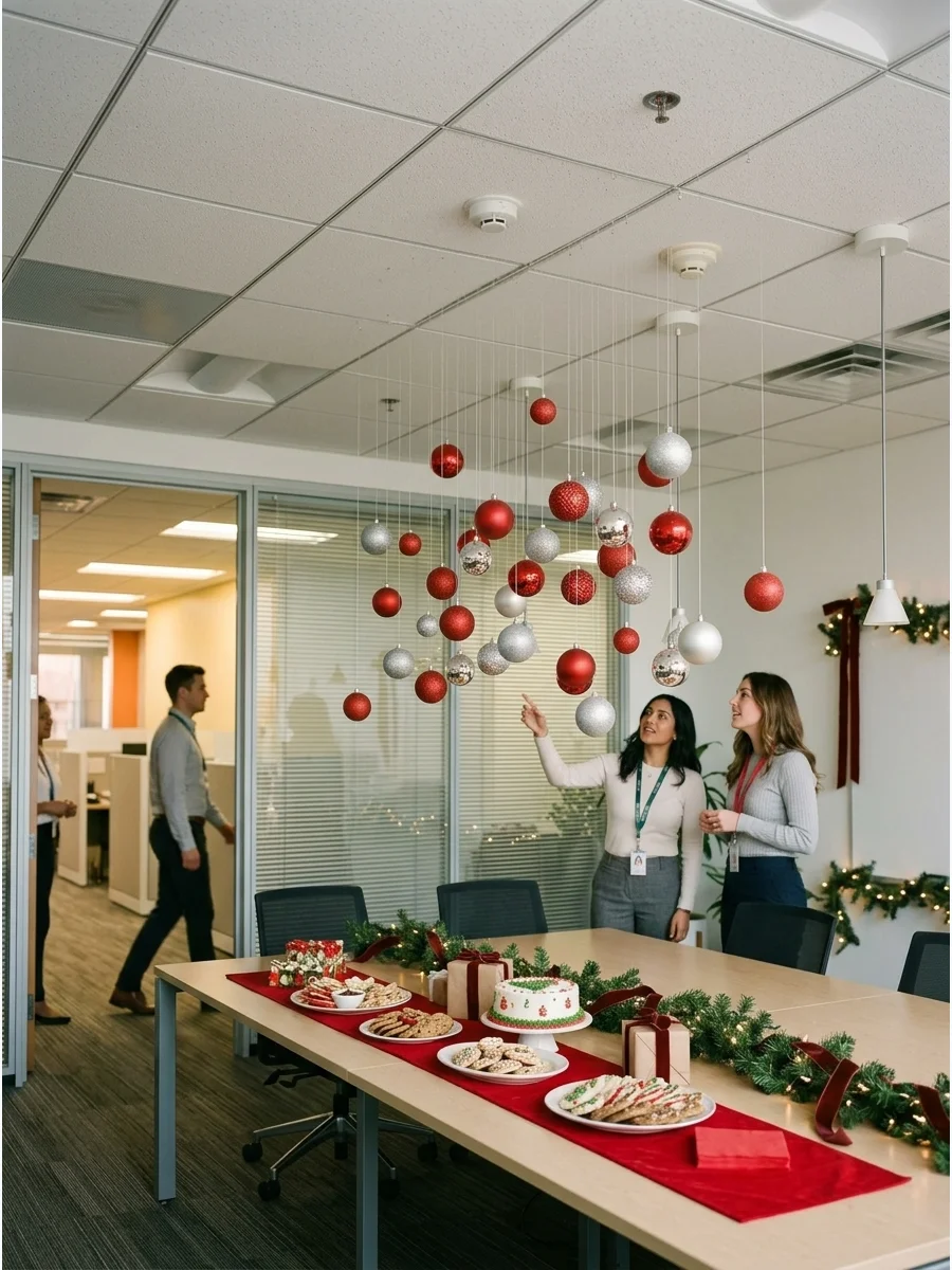 Hanging Christmas Ornament Ceiling support view 1