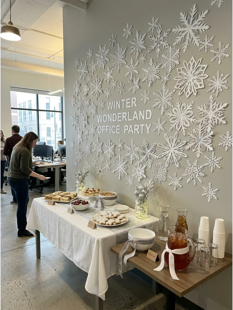 Office Snowflake Wall support view 1