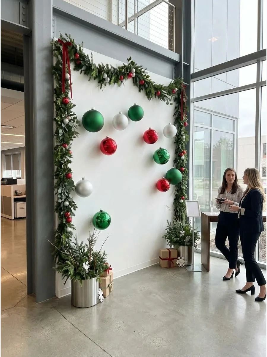 Giant Ornament Photo Backdrop support view 1