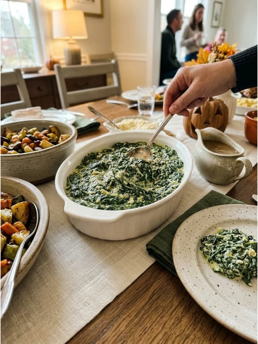 Creamed Spinach support view 1