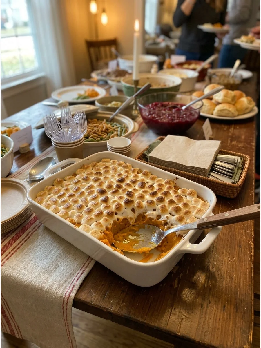 Marshmallow Sweet Potato Casserole support view 1