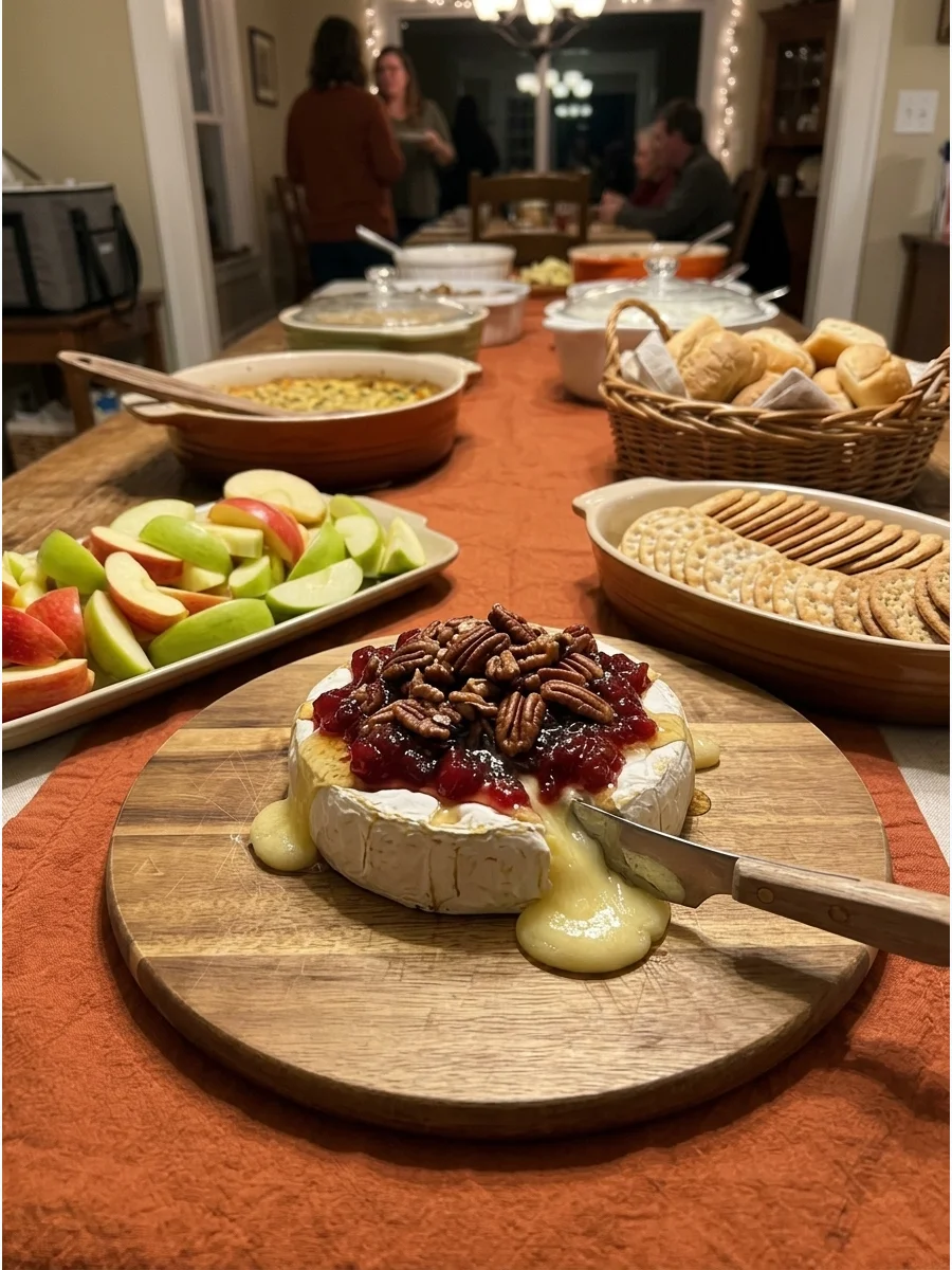 Baked Brie With Cranberries and Pecans support view 1