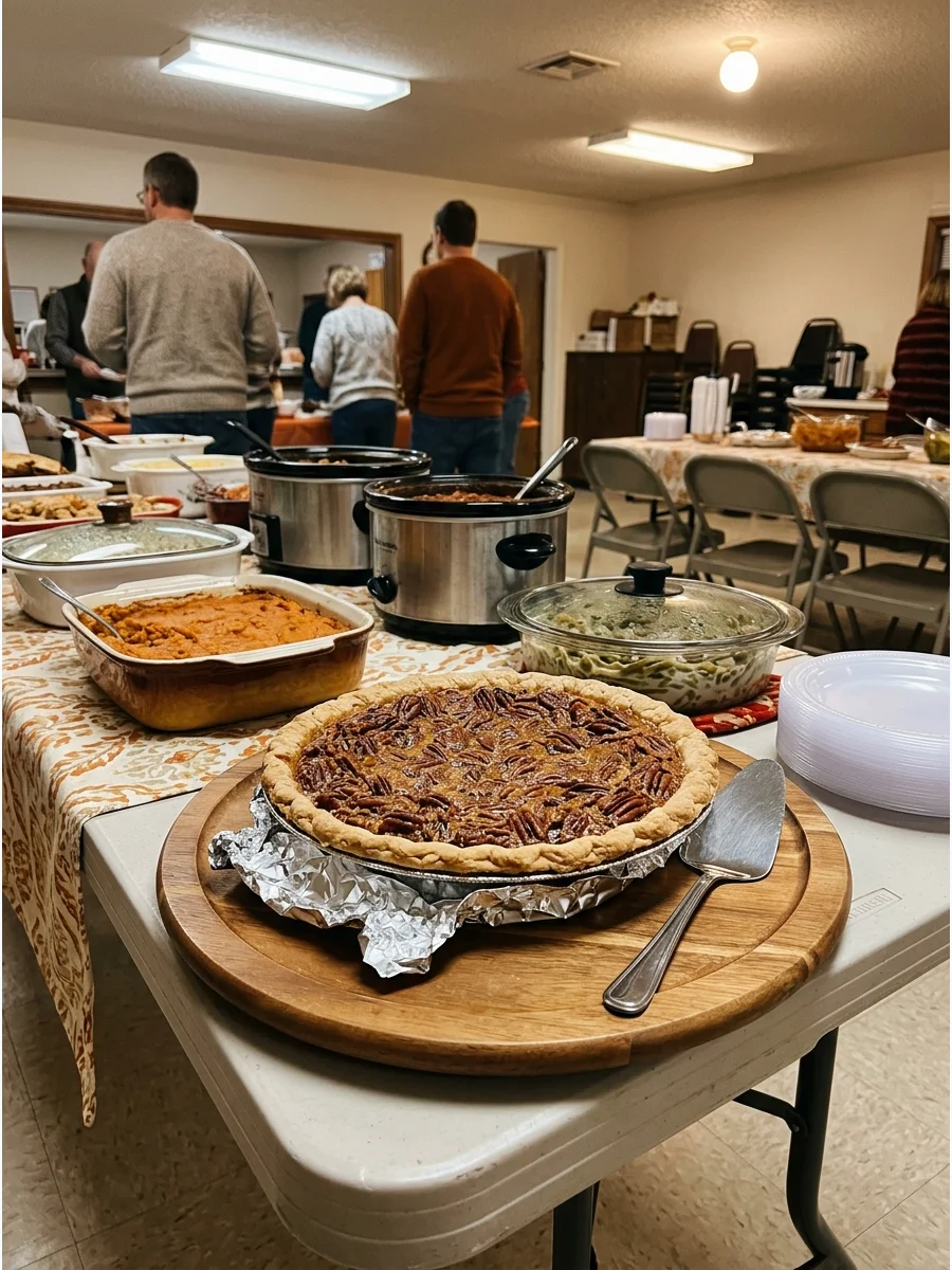 A rich pecan pie topped with whole toasted pecans.