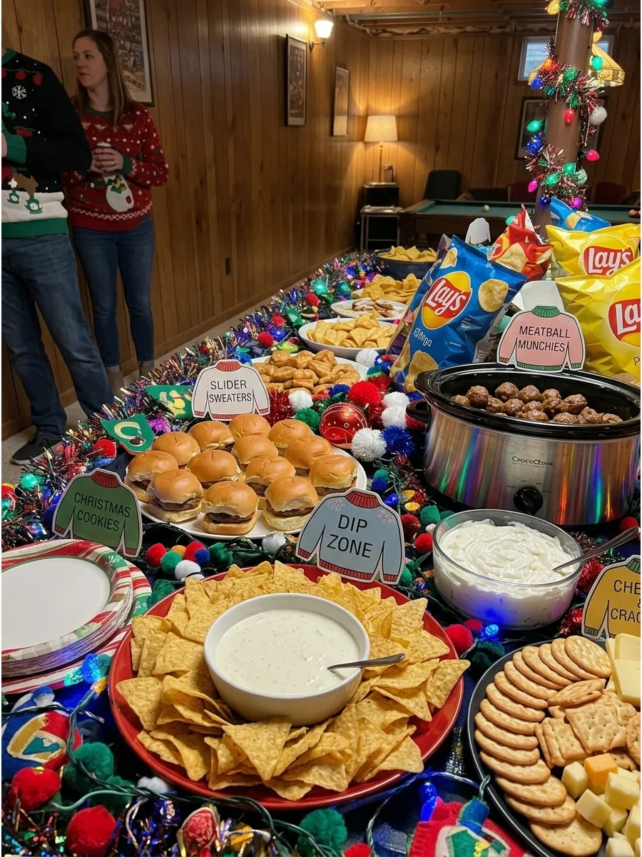 Ugly Sweater Snack Table support view 1
