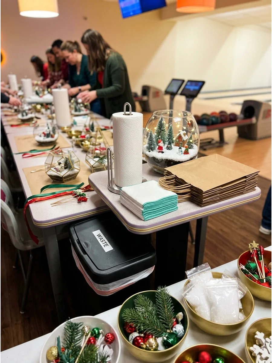 Simple Cleanup Station work Christmas party ideas